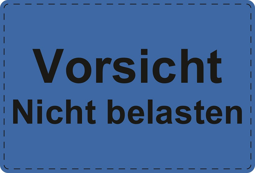 Versandaufkleber "Vorsicht Nicht belasten" aus Papier