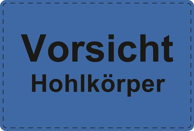 Versandaufkleber "Vorsicht Hohlkörper" aus Papier