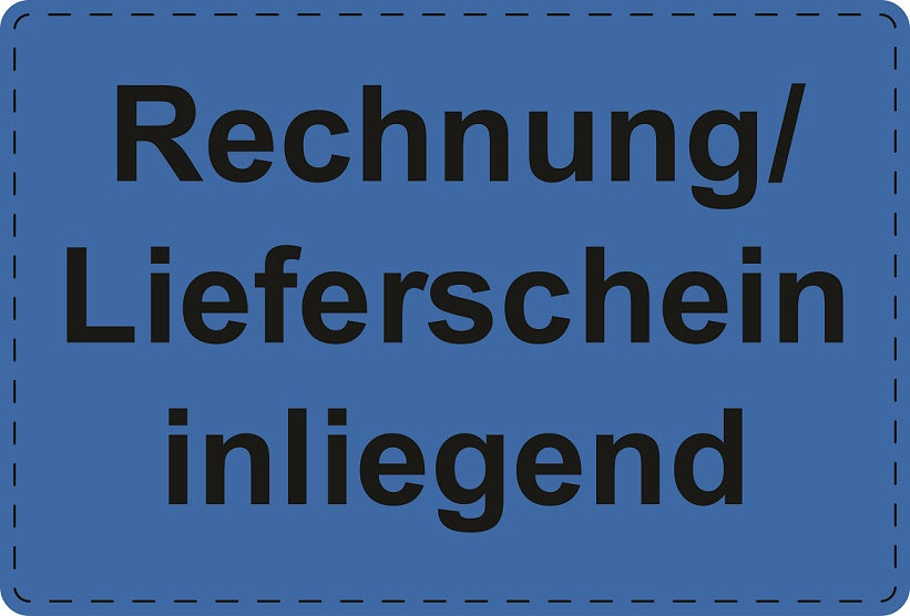 Versandaufkleber "Rechnung/ Lieferschein inliegend" aus Papier