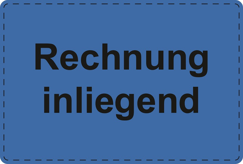 Versandaufkleber "Rechnung inliegend" aus Plastik