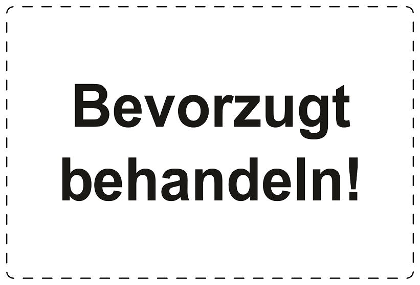 1000 Versandaufkleber "Bevorzugt behandeln" aus Plastik ES-VER-PE-4100