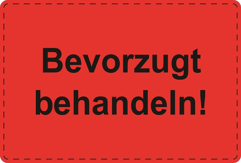 1000 Versandaufkleber "Bevorzugt behandeln" aus Plastik ES-VER-PE-4100