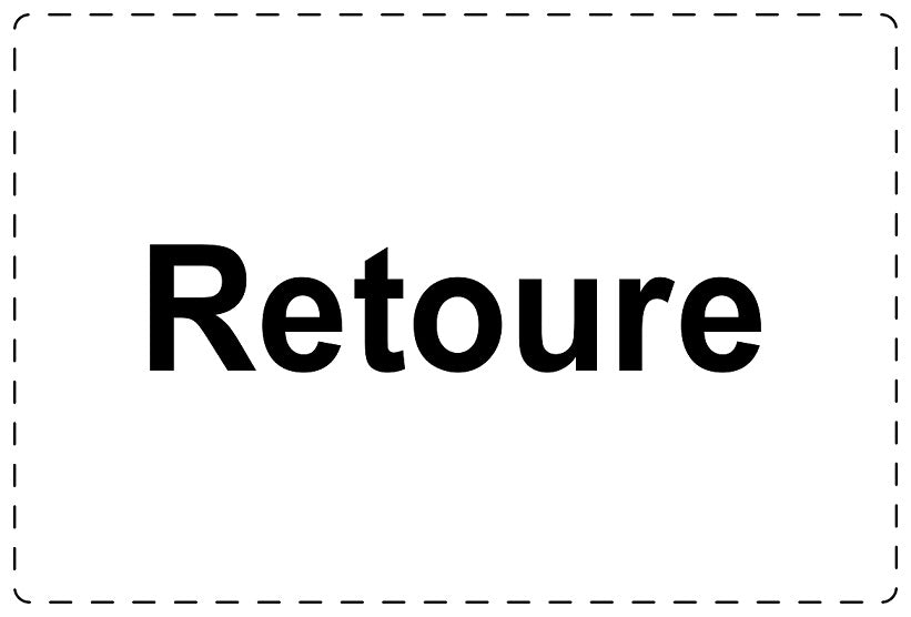 Versandaufkleber "Retoure" aus Plastik