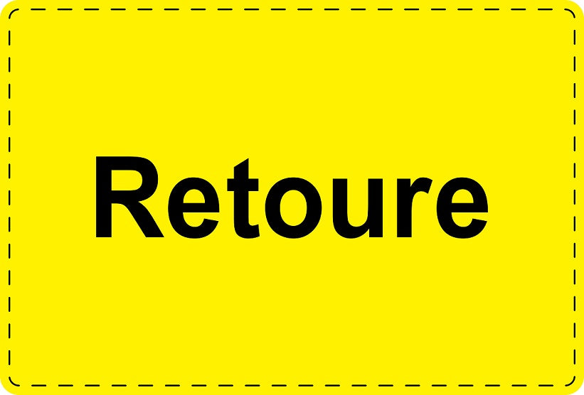 Versandaufkleber "Retoure" aus Plastik