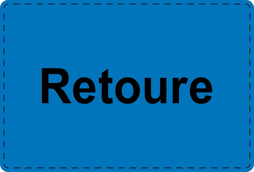 Versandaufkleber "Retoure" aus Papier
