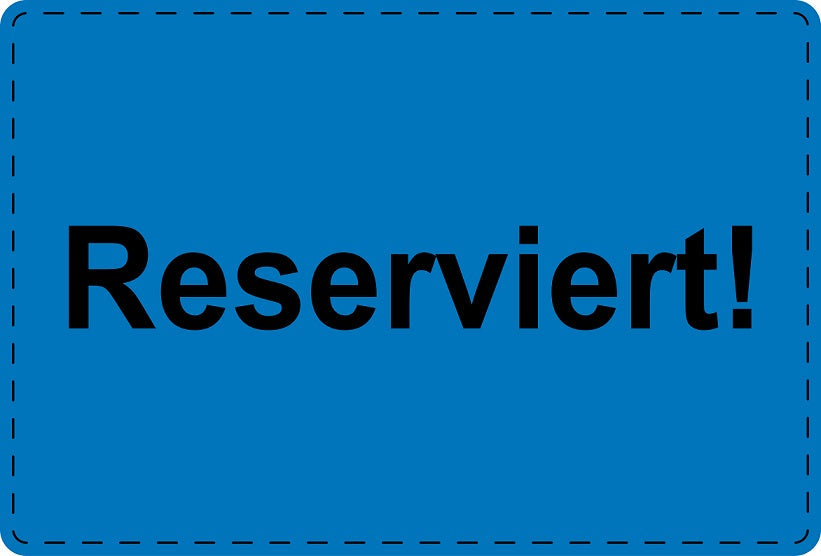 Versandaufkleber "Reserviert" aus Plastik