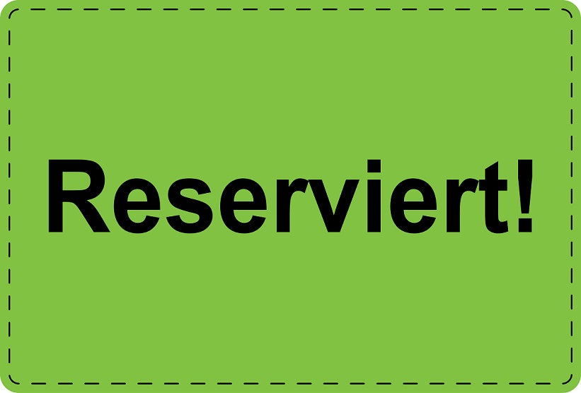 Versandaufkleber "Reserviert" aus Plastik