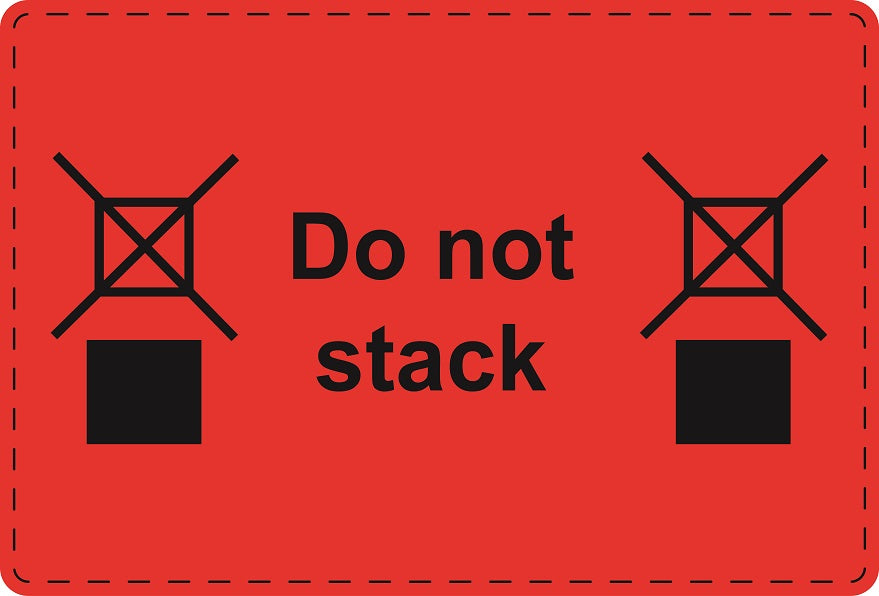 Versandaufkleber "Do not stack" aus Papier