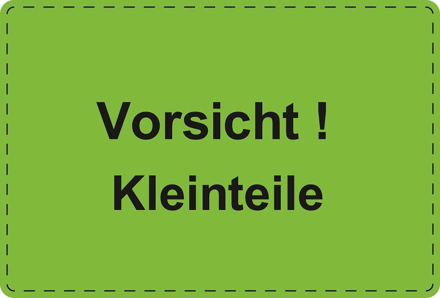 1000 Versandaufkleber "Vorsicht! Kleinteile" aus Plastik ES-VER-PE-6700