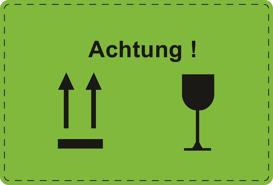 1000 Versandaufkleber "Achtung Hier oben zerbrechlich" aus Papier ES-VER-PA-8600