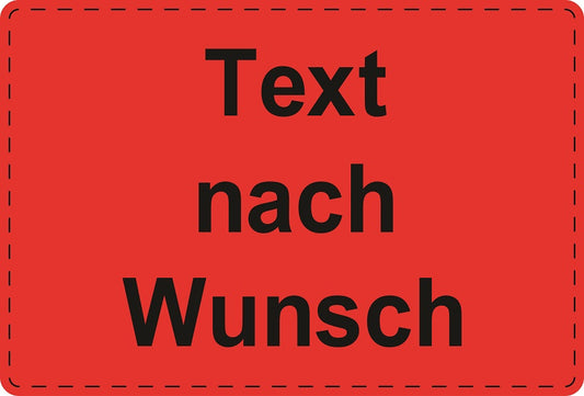 1000 Versandaufkleber "Text nach Wunsch" aus Plastik ES-VER-PE-9000