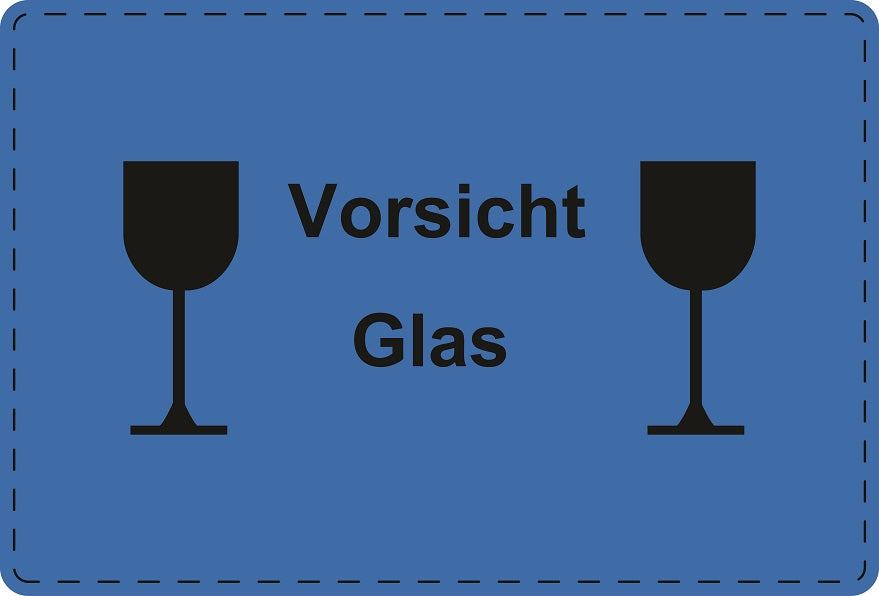 1000 Versandaufkleber "Vorsicht Glas" aus Papier ES-VER-PA-9300
