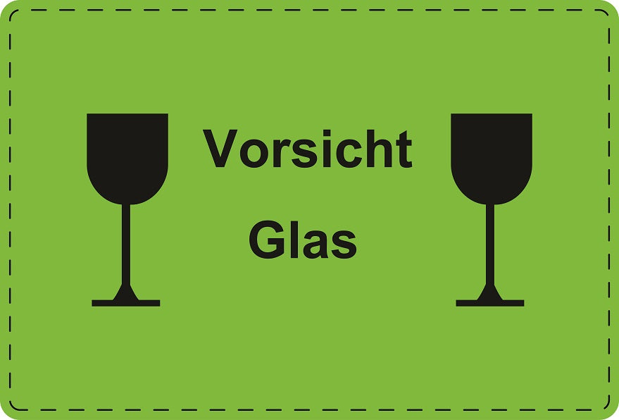 1000 Versandaufkleber "Vorsicht Glas" aus Papier ES-VER-PA-9300
