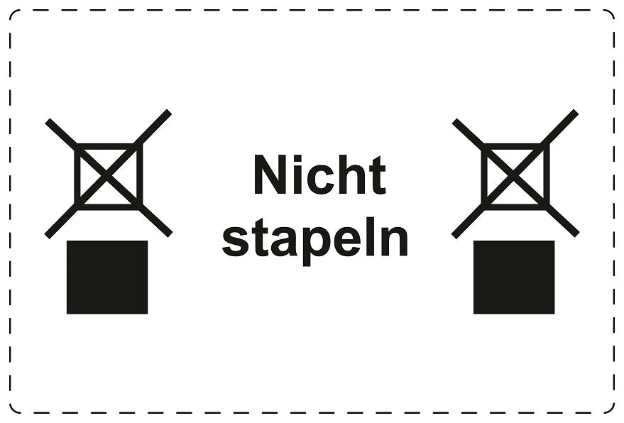 1000 Versandaufkleber "Nicht stapeln" aus Plastik ES-VER-PE-9500