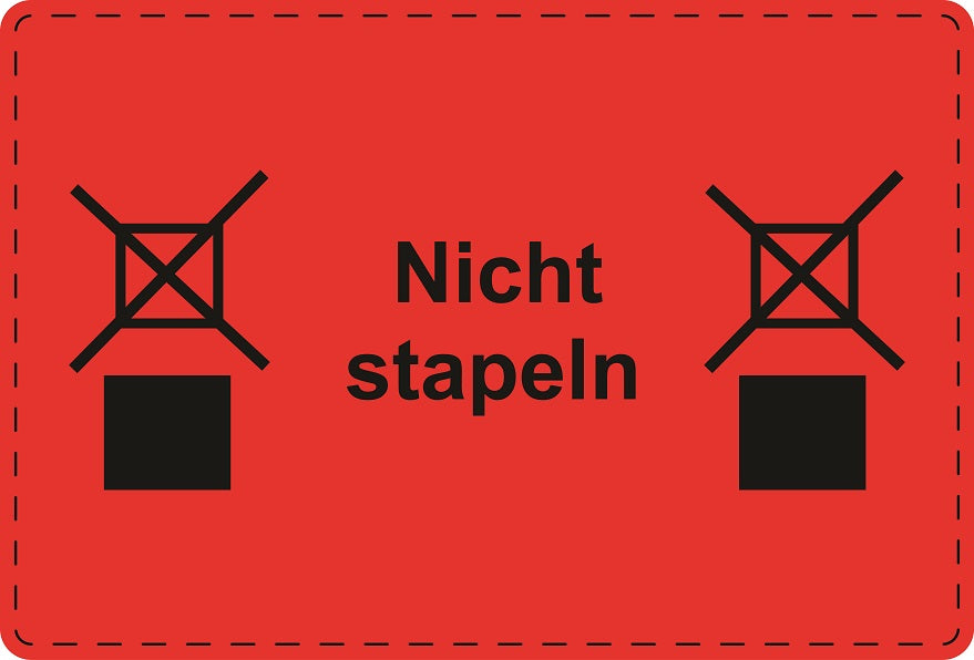 1000 Versandaufkleber "Nicht stapeln" aus Plastik ES-VER-PE-9500