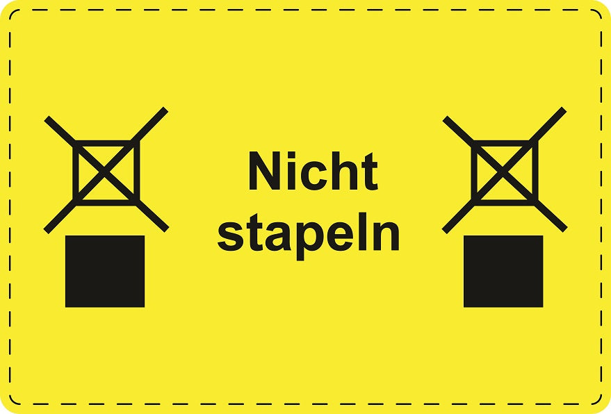 1000 Versandaufkleber "Nicht stapeln" aus Plastik ES-VER-PE-9500