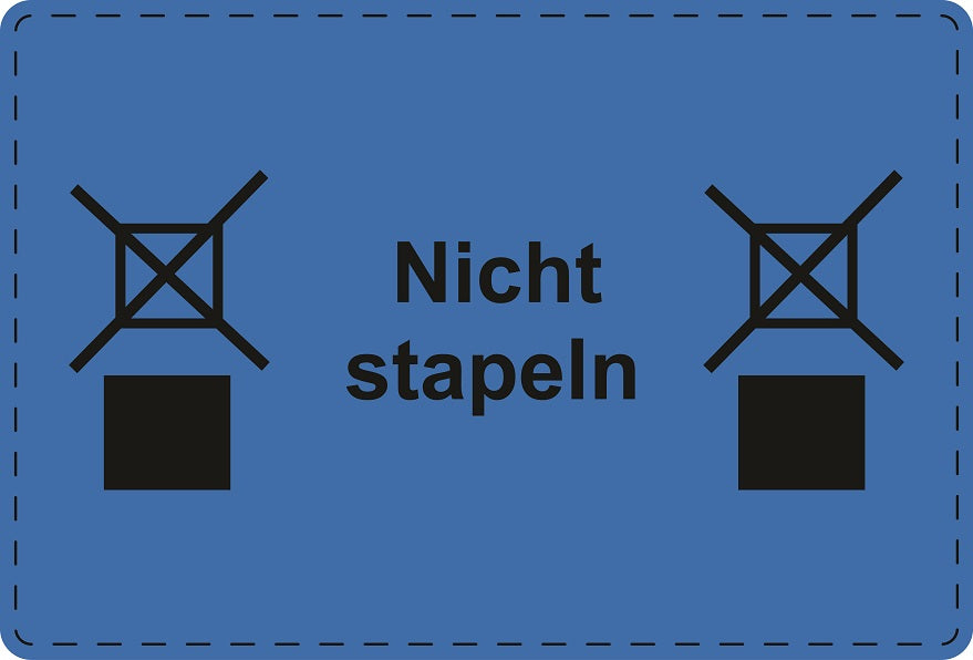 1000 Versandaufkleber "Nicht stapeln" aus Plastik ES-VER-PE-9500