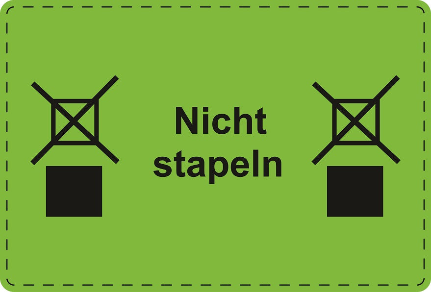 1000 Versandaufkleber "Nicht stapeln" aus Plastik ES-VER-PE-9500