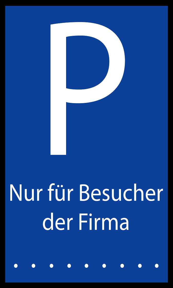 Parkplatzaufkleber "Nur für Besucher der Firma" 10-60 cm ES-VERK-1020-250x150-0
