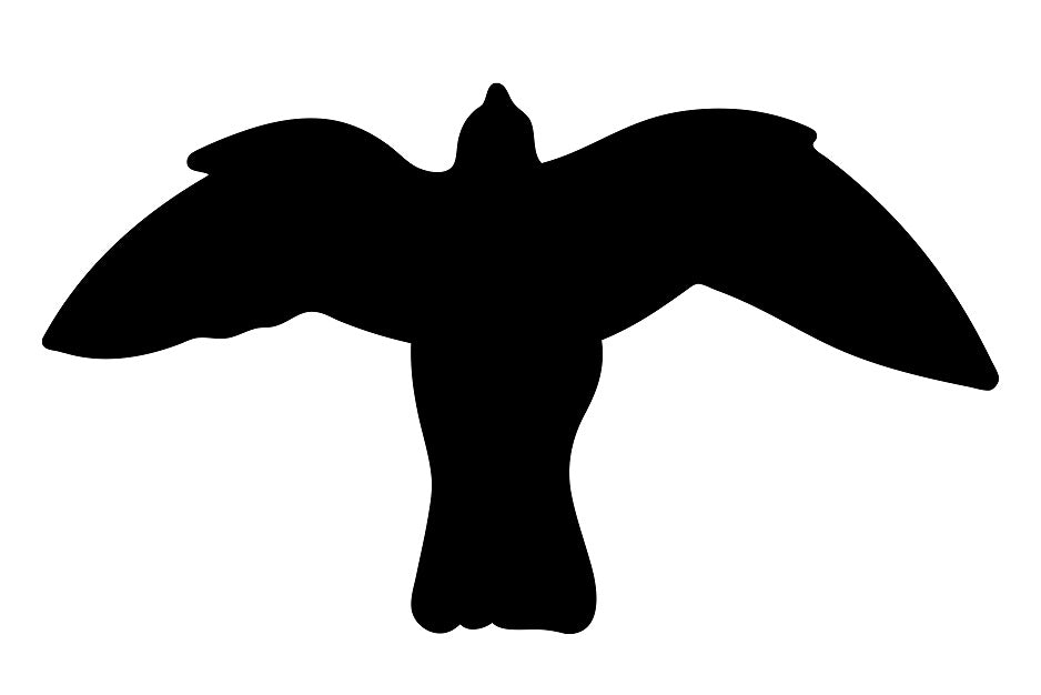 Vogelschutzaufkleber 20-60 cm ES-VOG-50-88 in verschiedenen Farben aus Plastik wetterfest
