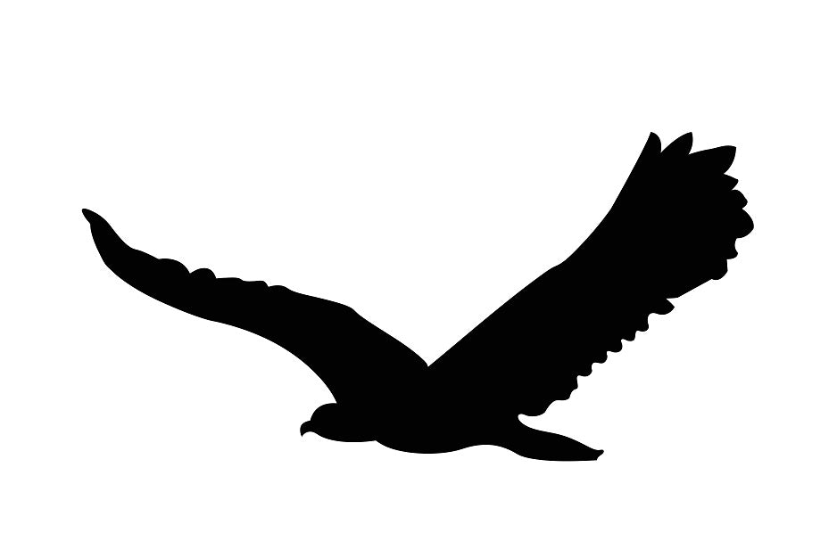 Vogelschutzaufkleber 20-60 cm ES-VOG-80-88 in verschiedenen Farben aus Plastik wetterfest