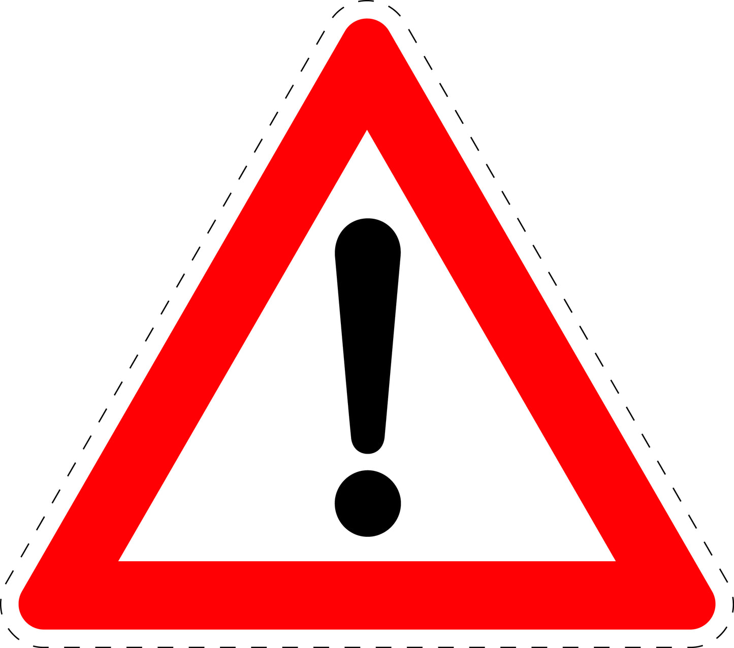 1 Stück Verkehrszeichen "Gefahrstelle" 5-70 cm ES-Verk-101