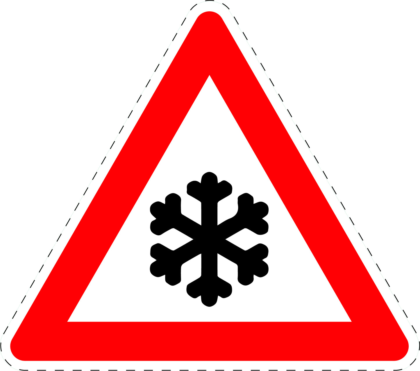 1 Stück Verkehrszeichen "Schnee- oder Eisglätte" 5-70 cm ES-Verk-101-51