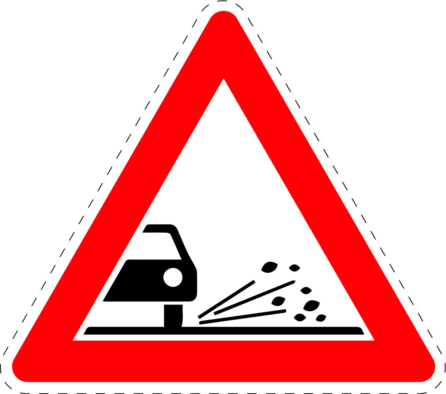 1 Stück Verkehrszeichen "Splitt, Schotter" 5-70 cm ES-Verk-116