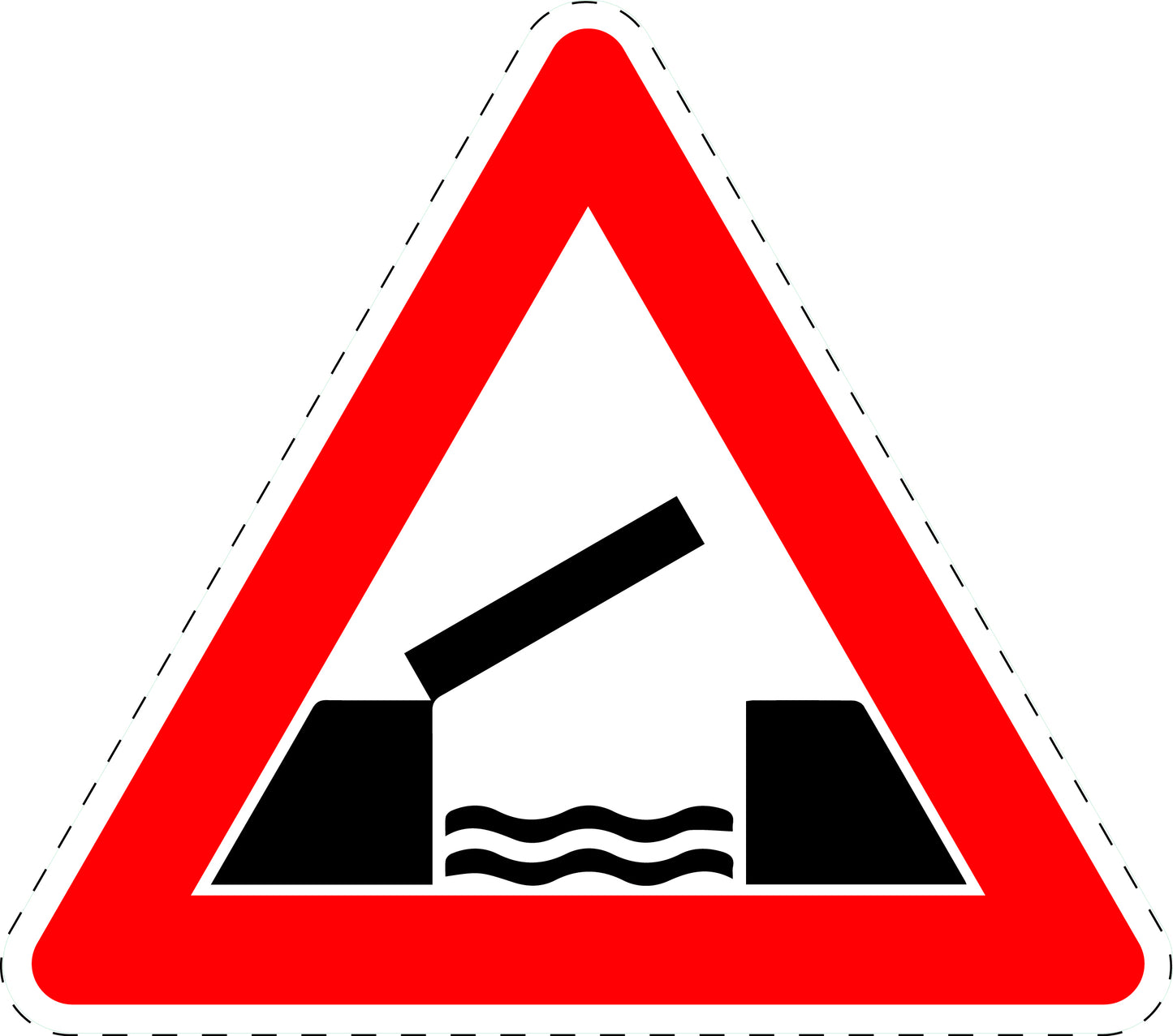 1 Stück Verkehrszeichen Bewegliche Brücke" 5-70 cm ES-Verk-128