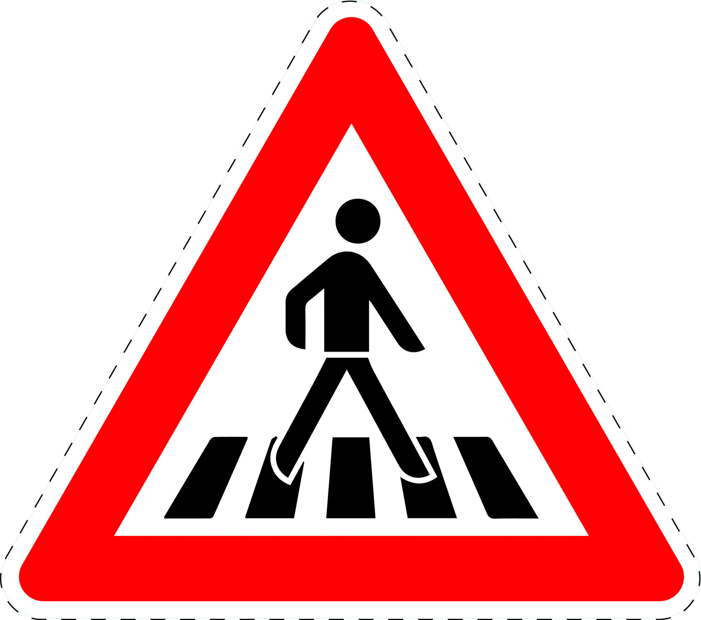 1 Stück Verkehrszeichen " Fußgängerüberweg (Aufstellung links)" 5-70 cm ES-Verk-134-20