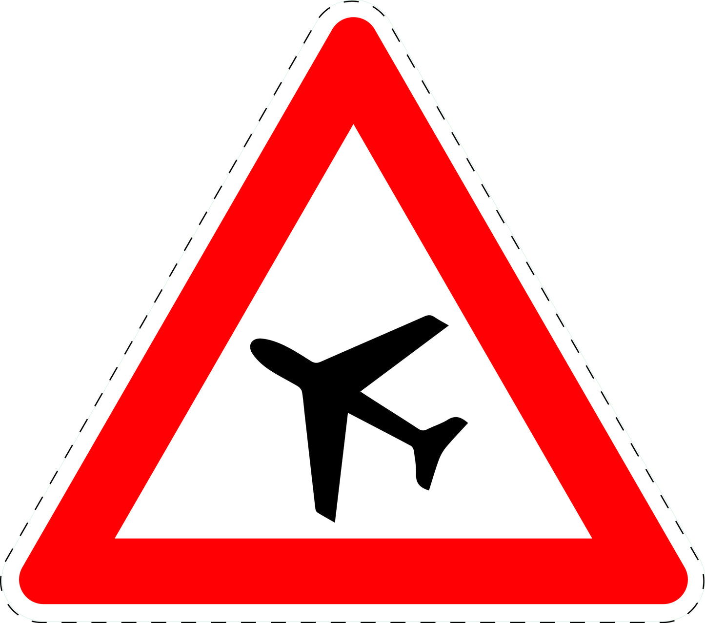 1 Stück Verkehrszeichen "Flugbetrieb (Aufstellung rechts)" 5-70 cm ES-Verk-144-10