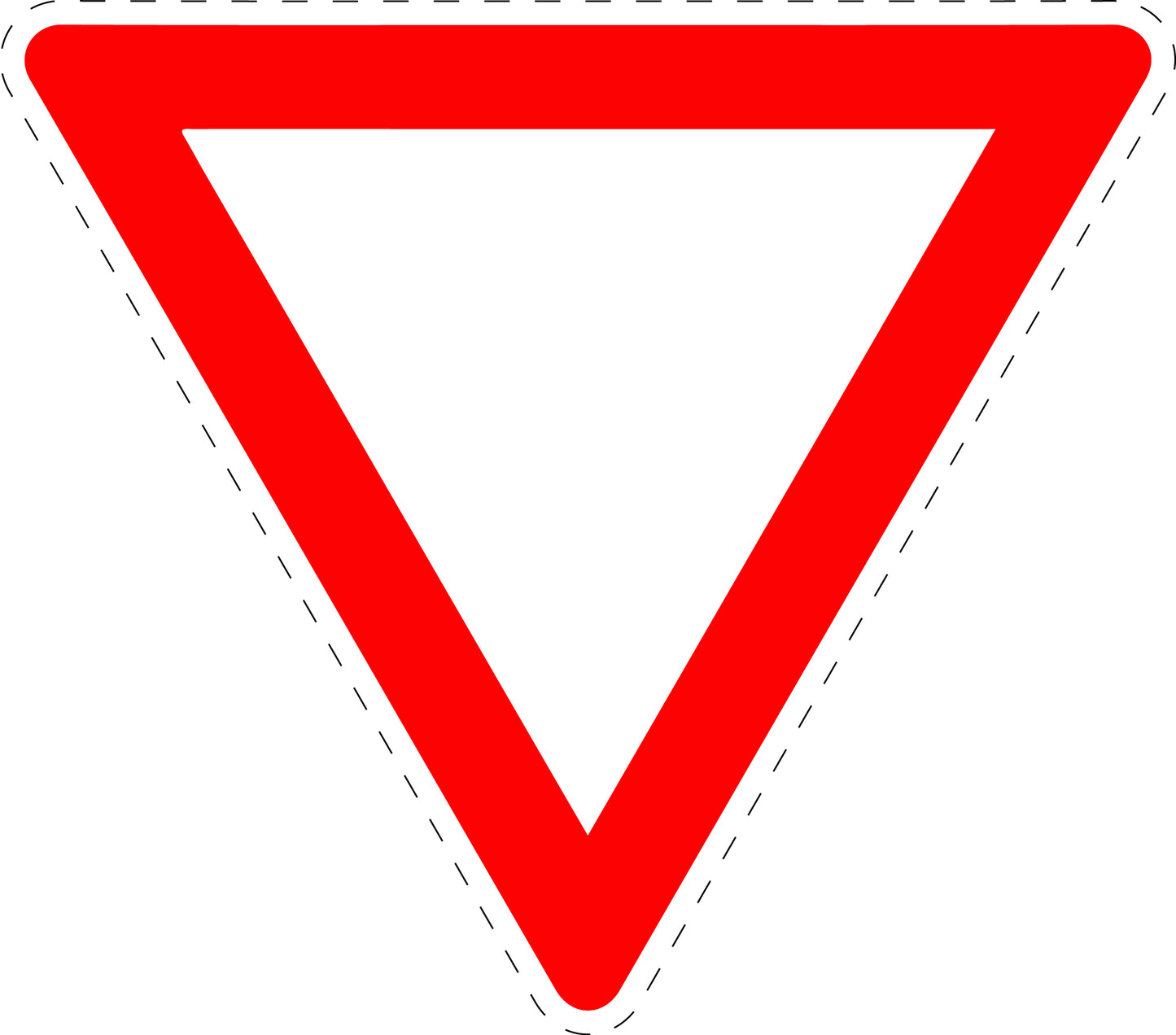 1 Stück Verkehrszeichen "Vorfahrt gewähren!" 5-70 cm ES-Verk-205