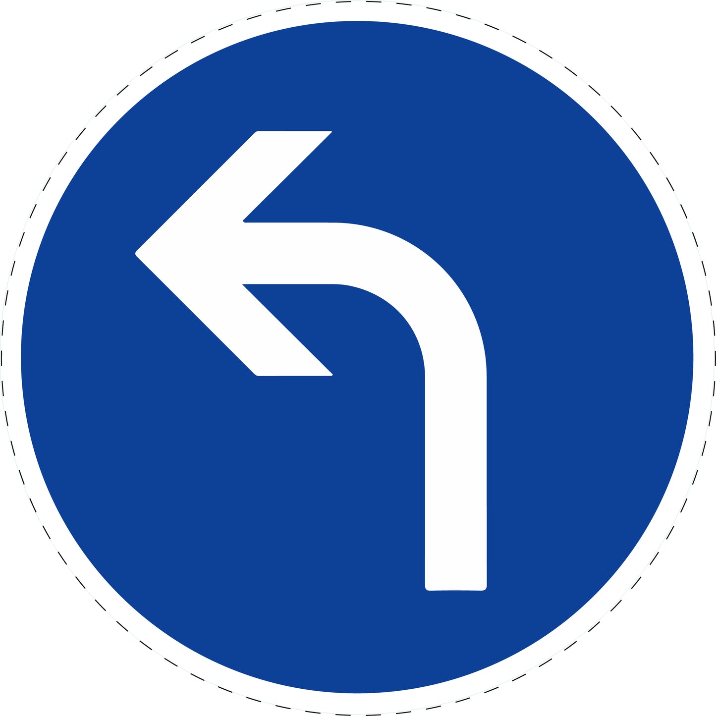 1 Stück Verkehrszeichen "vorgeschriebene Fahrtrichtung - links" links 5-70 cm ES-Verk-209-10