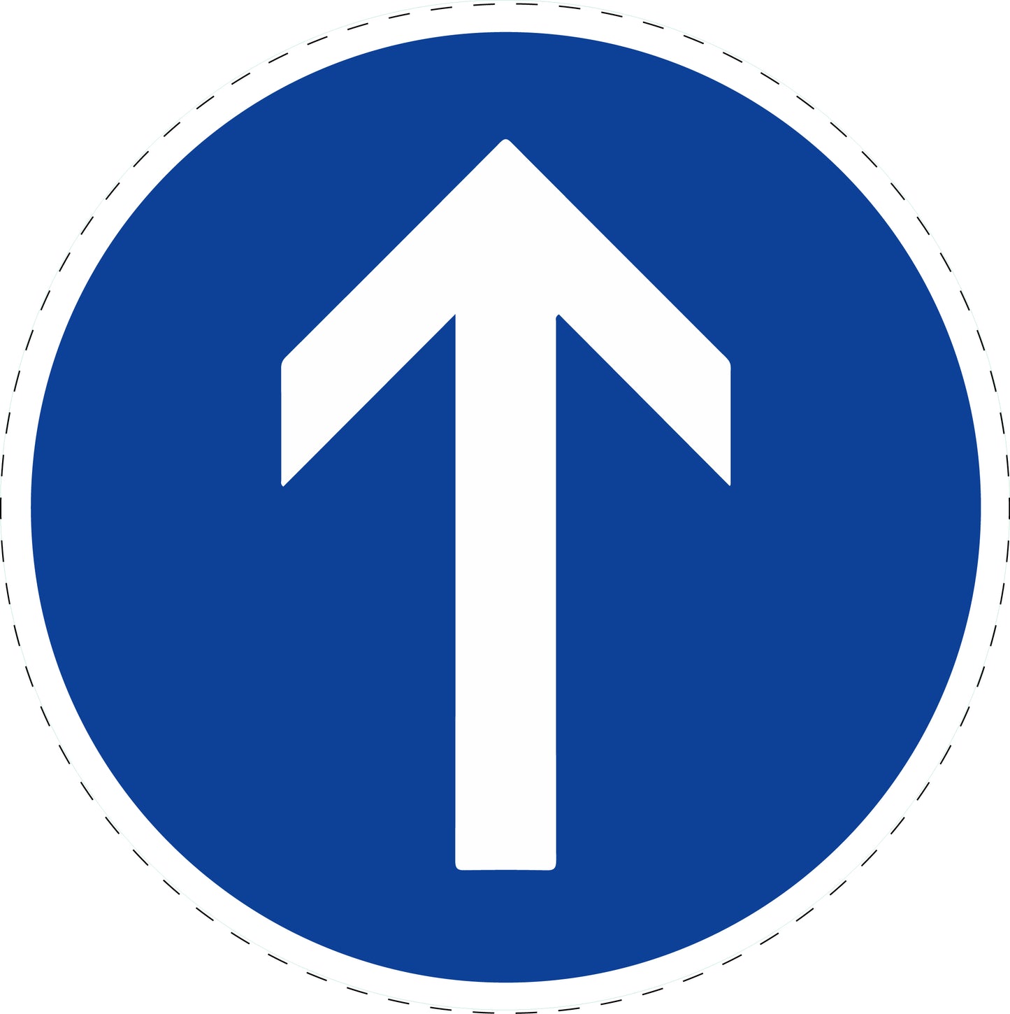 1 Stück Verkehrszeichen "vorgeschriebene Fahrtrichtung - geradeaus" 5-70 cm ES-Verk-209-30