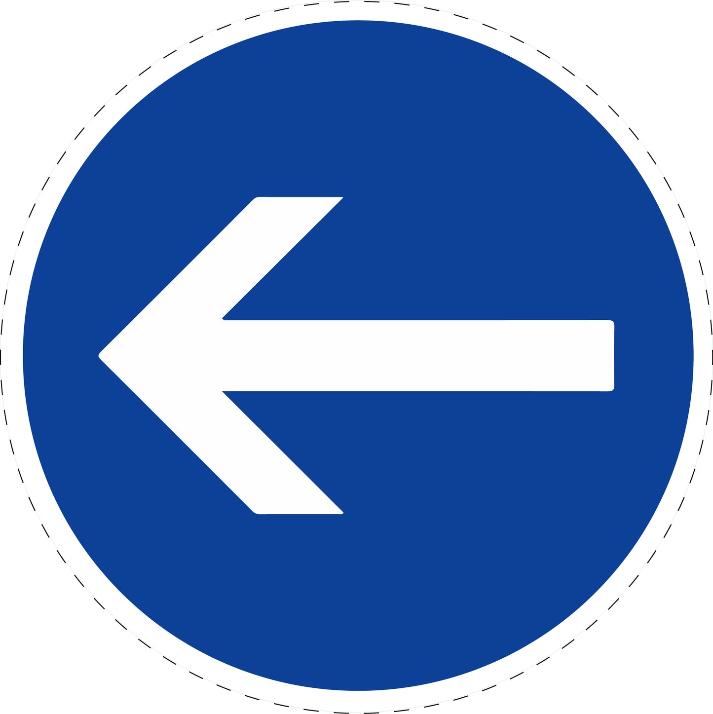 1 Stück Verkehrszeichen "vorgeschriebene Fahrtrichtung - hier links" 5-70 cm ES-Verk-211-10