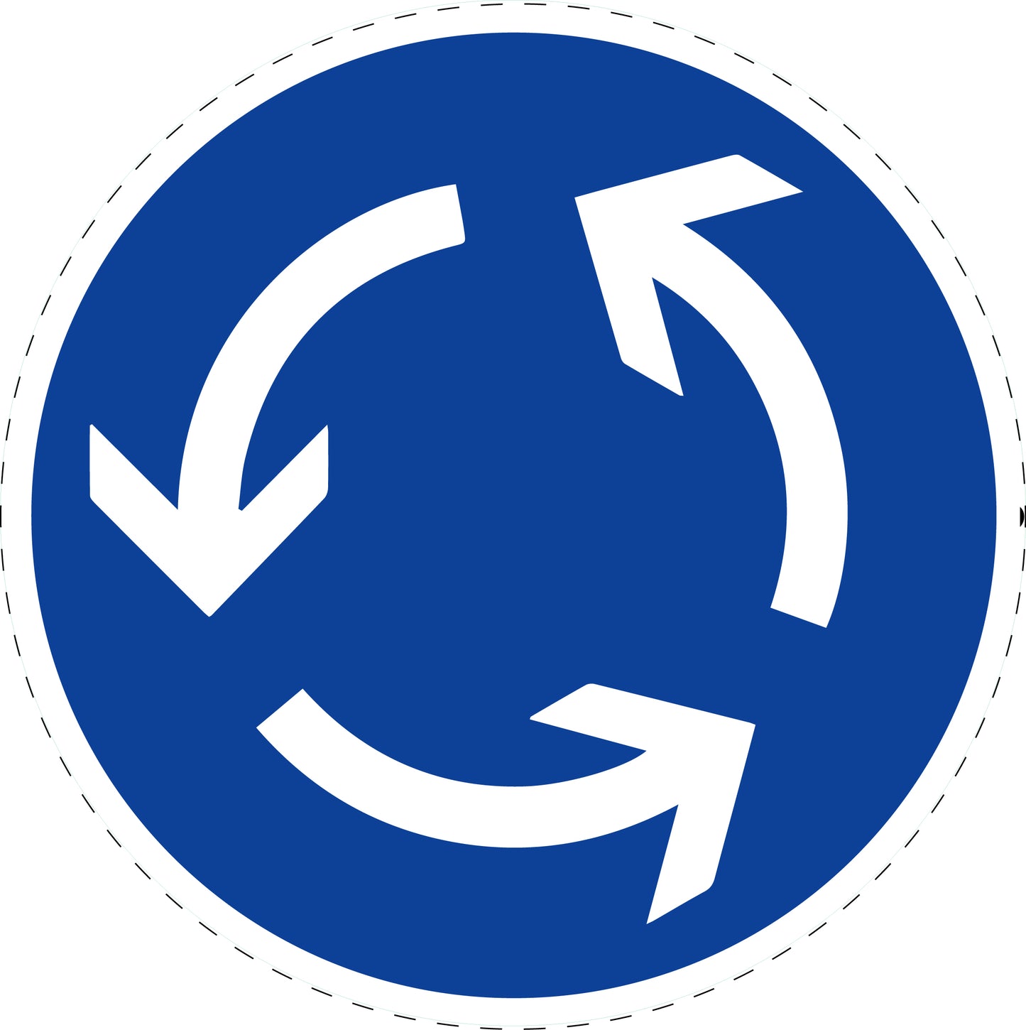 1 Stück Verkehrszeichen "Kreisverkehr" 5-70 cm ES-Verk-215
