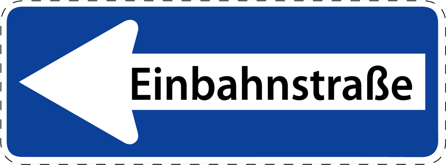 1 Stück Verkehrszeichen "Einbahnstraße, linksweisend" 5-70 cm ES-Verk-220-10