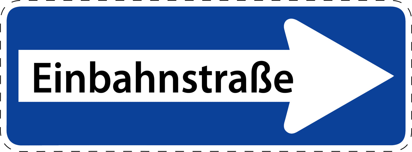 1 Stück Verkehrszeichen "Einbahnstraße, rechtsweisend" 5-70 cm ES-Verk-220-20