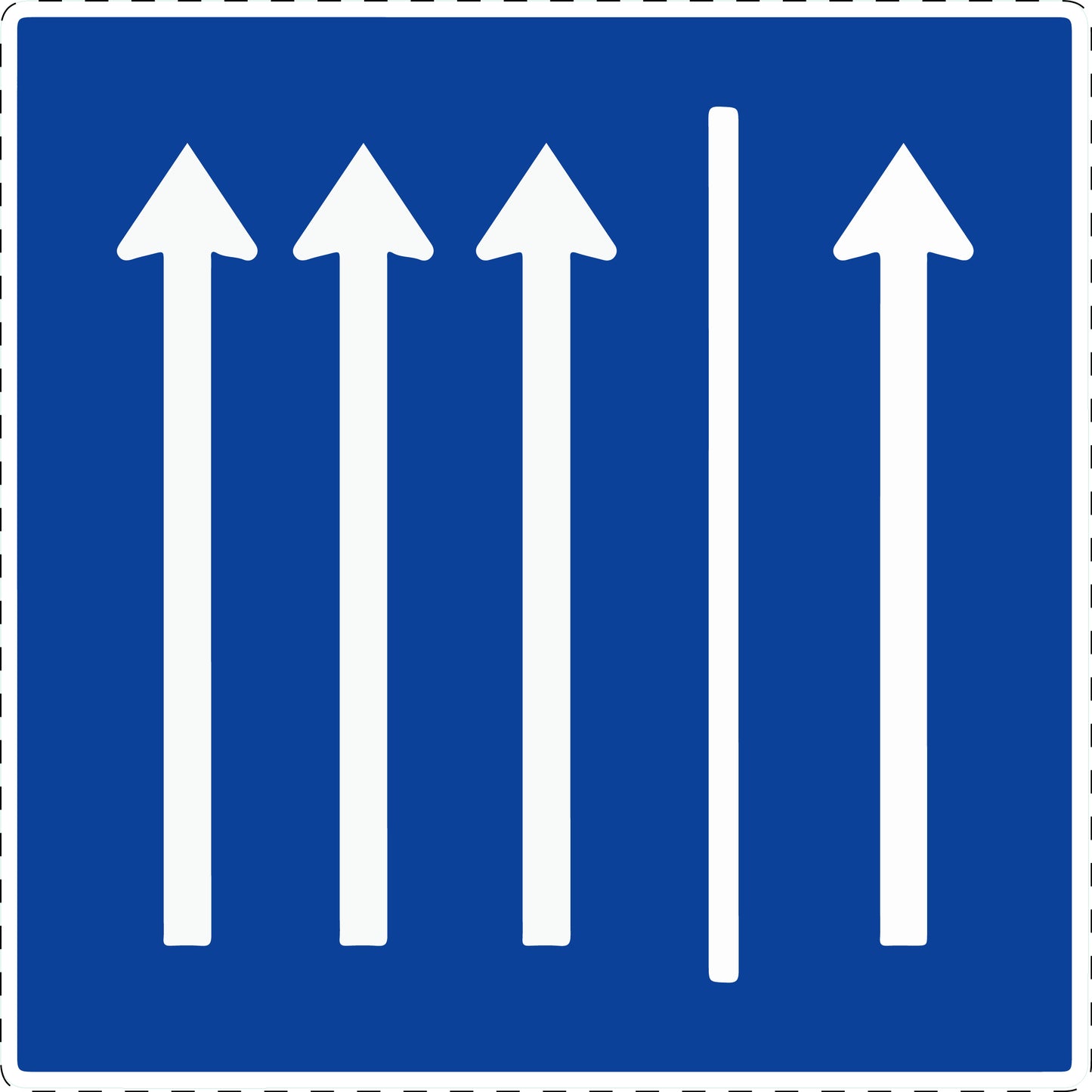 1 Stück Verkehrszeichen "Seitenstreifen befahren" 5-70 cm ES-Verk-223.1-50