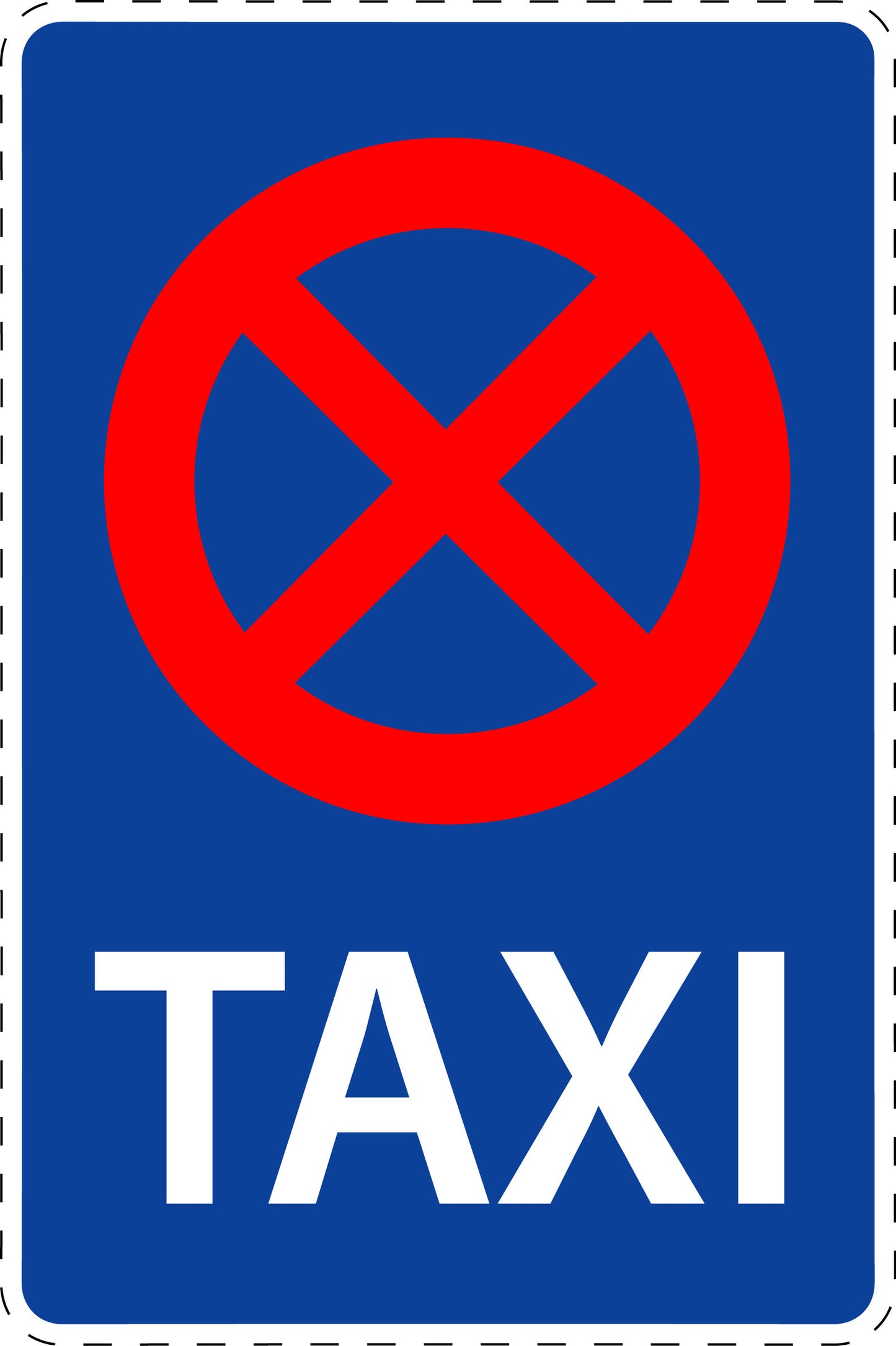 1 Stück Verkehrszeichen "Taxenstand" 5-70 cm ES-Verk-229