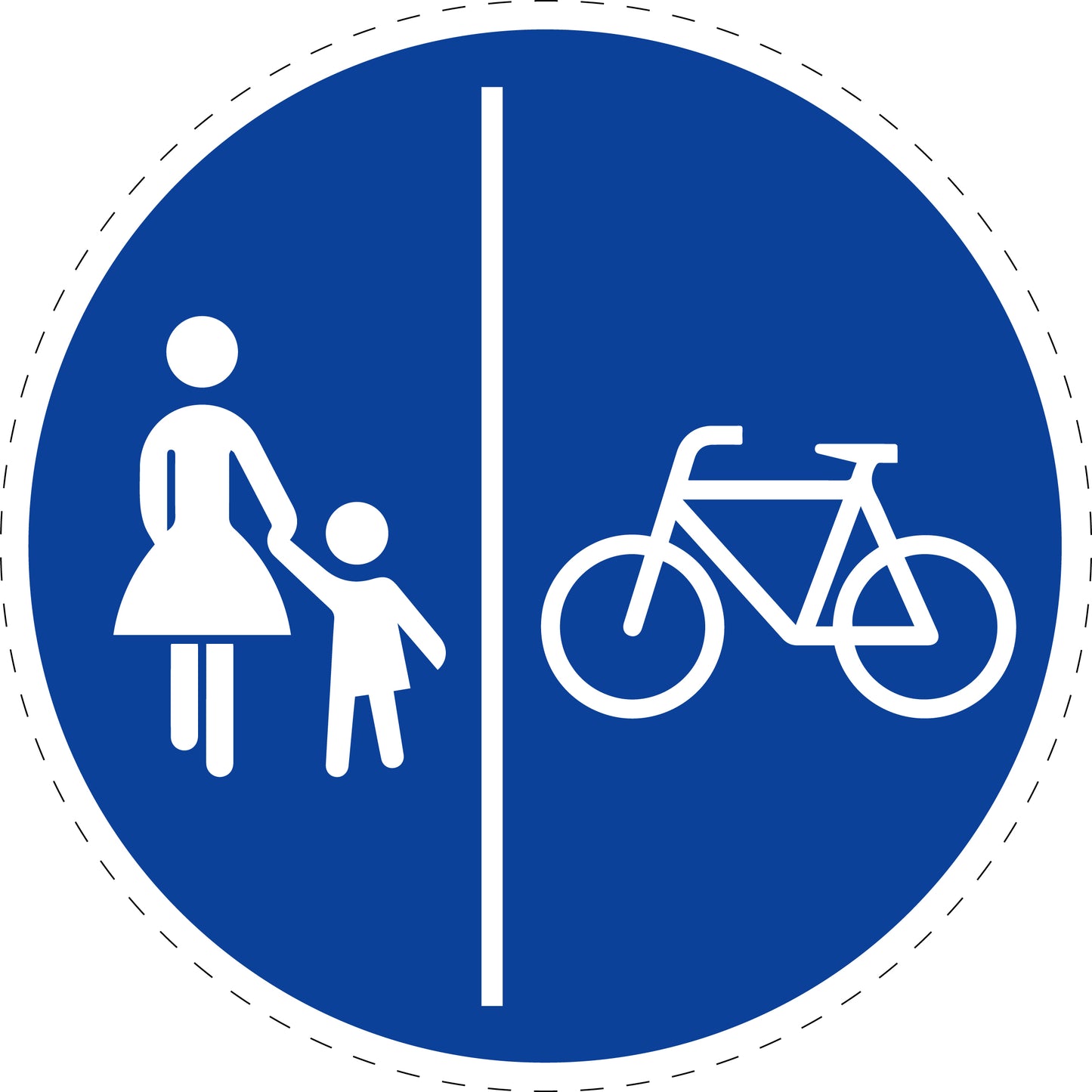 1 Stück Verkehrszeichen " getrennter Rad- und Fußweg" 5-70 cm ES-Verk-241-31