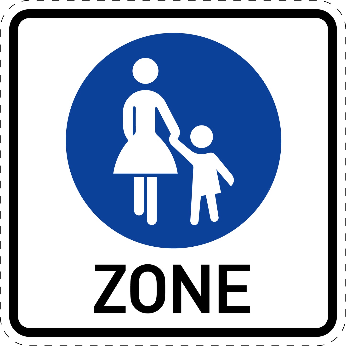 1 Stück Verkehrszeichen "Beginn eines Fußgängerbereichs" 5-70 cm ES-Verk-242