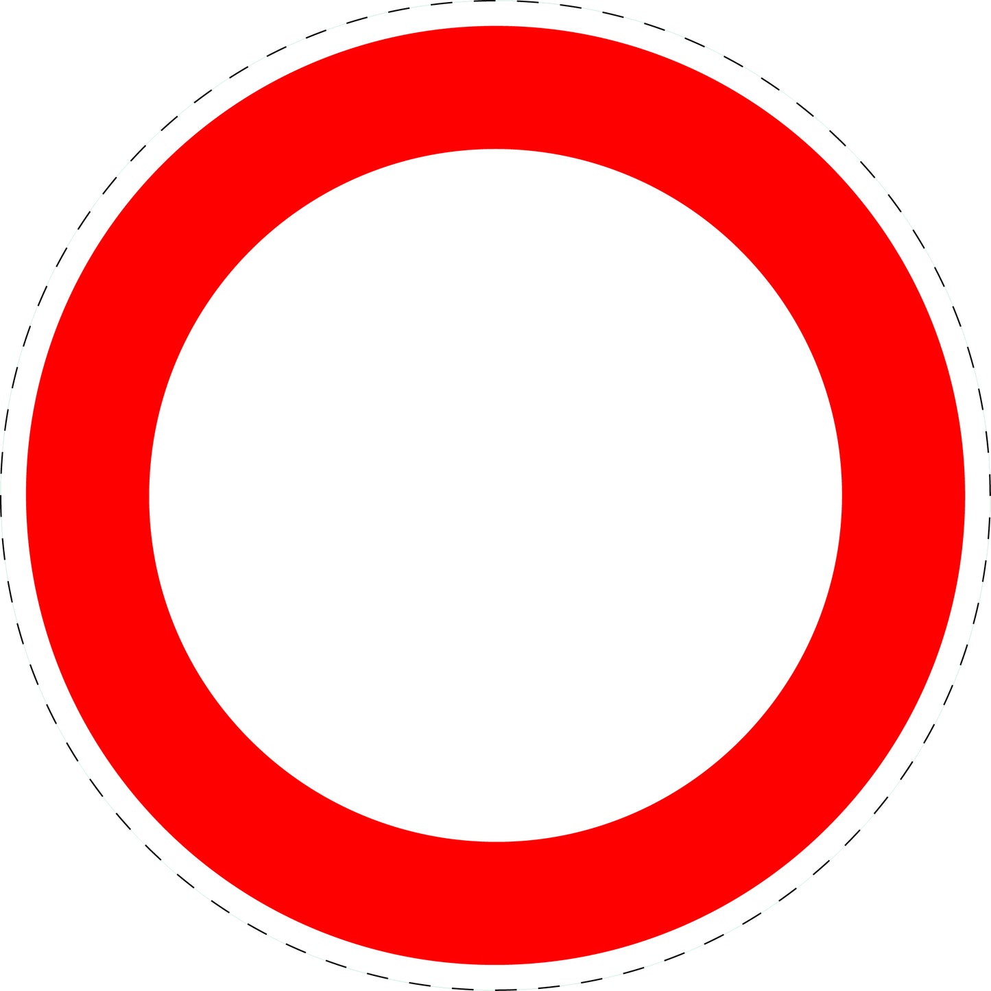 1 Stück Verkehrszeichen "Verbot für Fahrzeuge aller Art" 5-70 cm ES-Verk-250