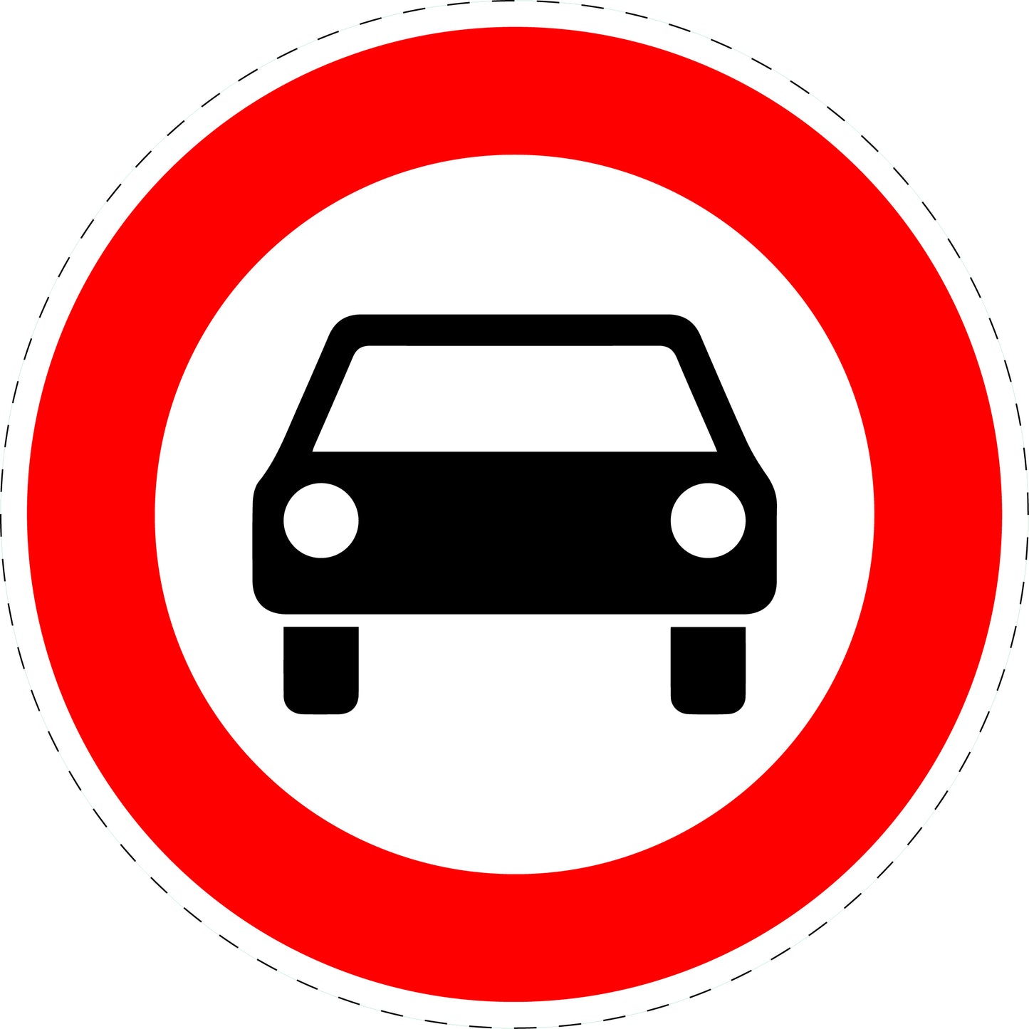 1 Stück Verkehrszeichen "Verbot für Kraftwagen und sonstige mehrspurige Kraftfahrzeuge" 5-70 cm ES-Verk-251