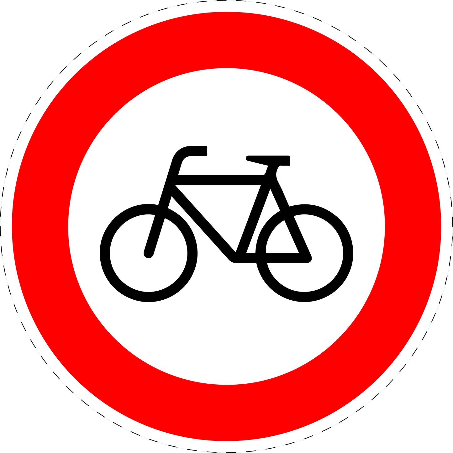 1 Stück Verkehrszeichen "Verbot für Radfahrer" 5-70 cm ES-Verk-254