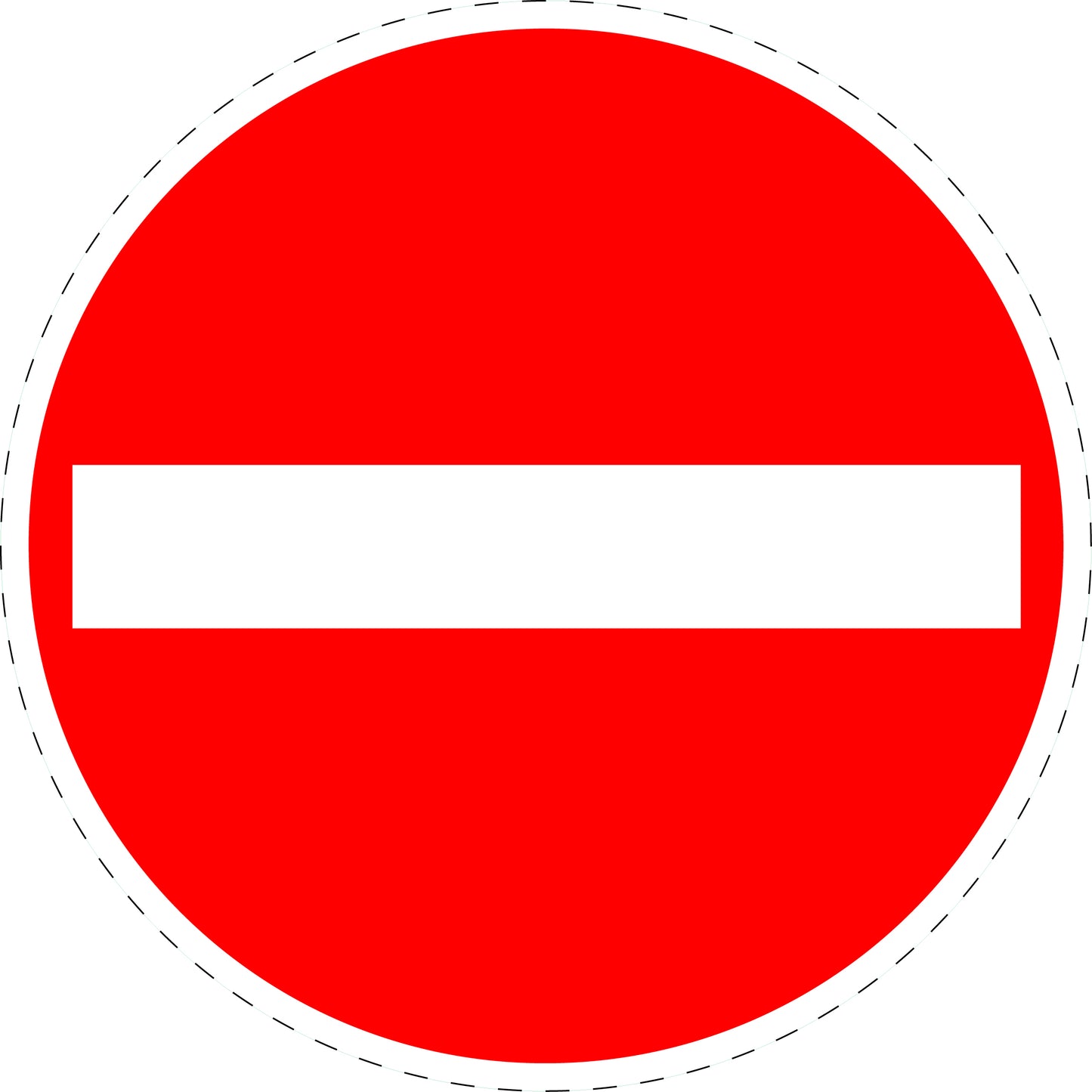 1 Stück Verkehrszeichen "Verbot der Einfahrt !" 5-70 cm ES-Verk-267