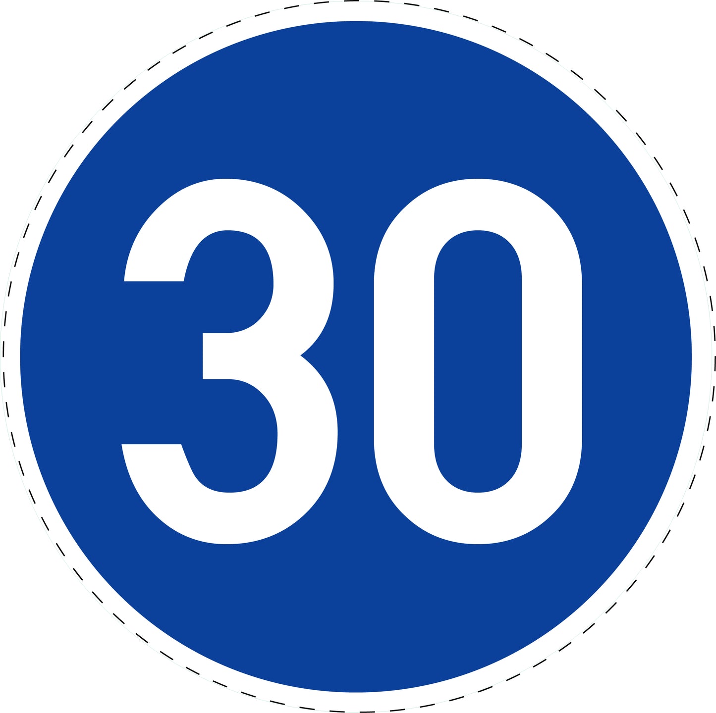 1 Stück Verkehrszeichen "Vorgeschriebene Mindestgeschwindigkeit" 5-70 cm ES-Verk-275