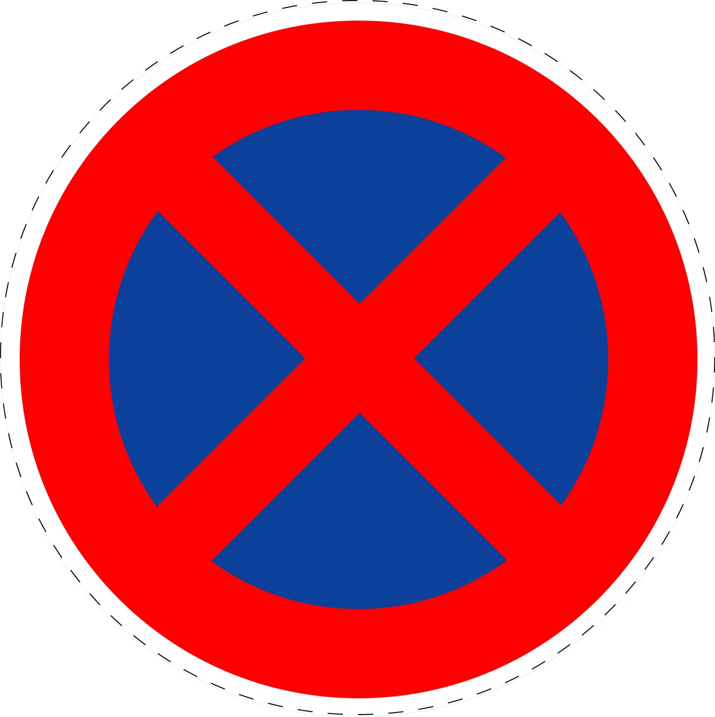 1 Stück Verkehrszeichen "Haltverbot (ohne Richtungspfeile)" 5-70 cm ES-Verk-283-50