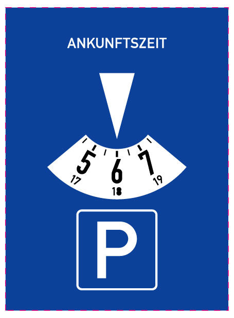 1 Stück Verkehrszeichen "Parkscheibe" 5-70 cm ES-Verk-291