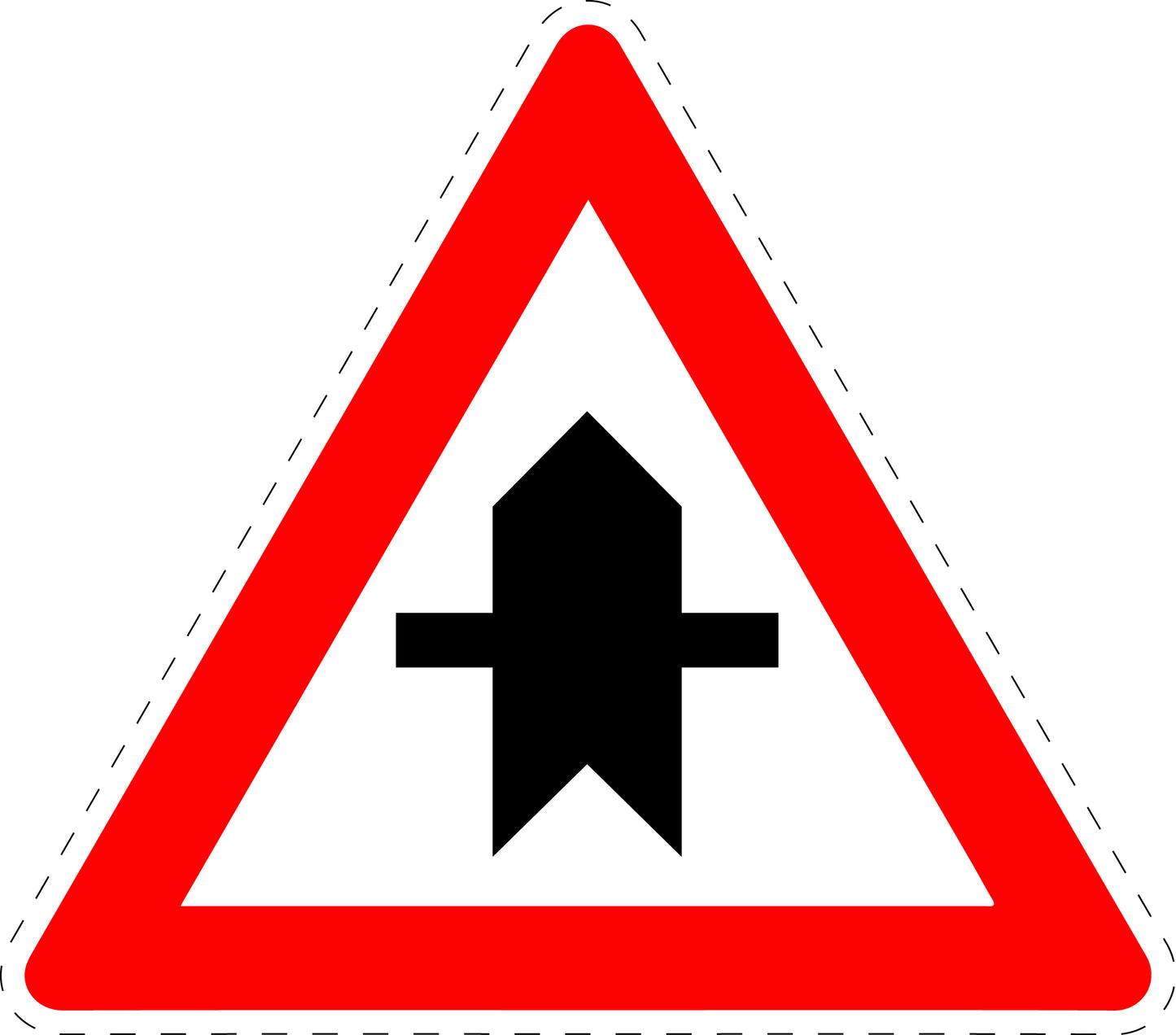 1 Stück Verkehrszeichen "Vorfahrt" 5-70 cm ES-Verk-301
